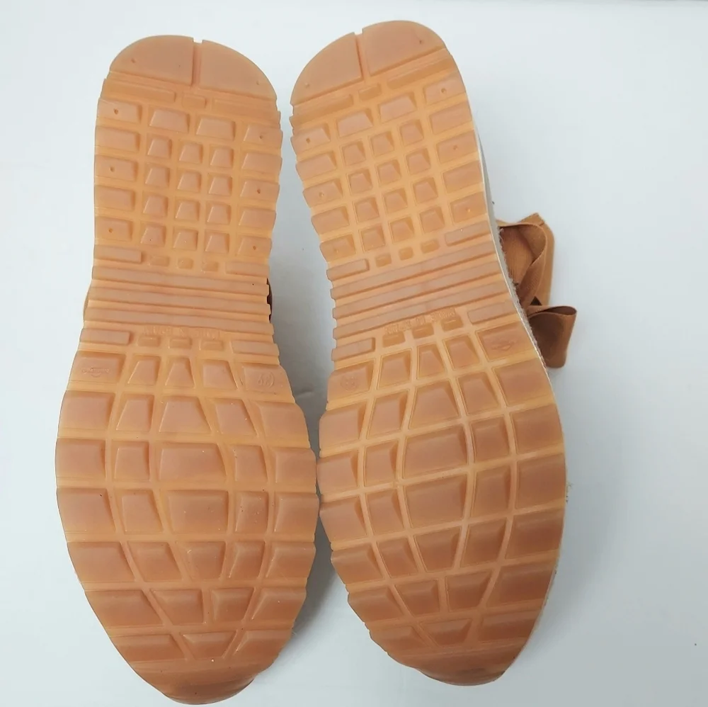 Free People Chapmin Espadrille Sneakers Ribbon Laces 39 / 8.5